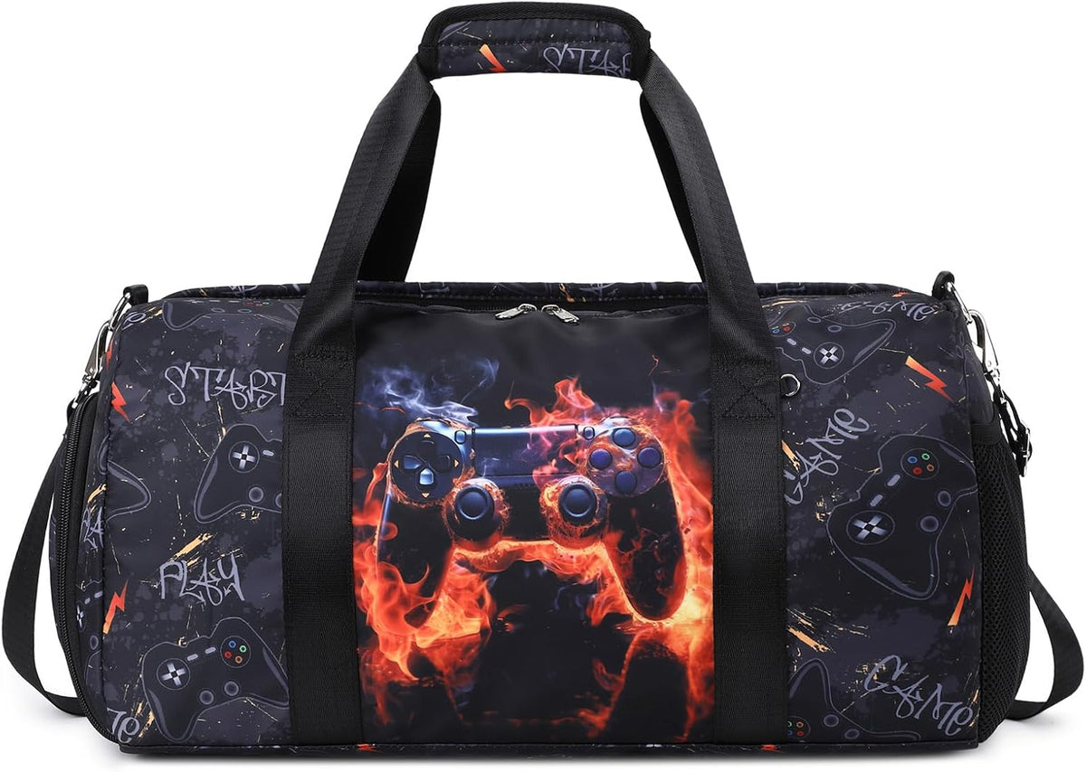 Duffle Bag for Girls Dance Ballet Travel Overnight Sports Gym Bag with Separate Dry Wet Pocket and Shoes Compartment