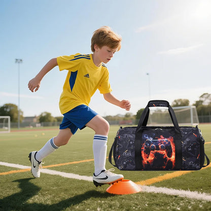 Duffle Bag for Girls Dance Ballet Travel Overnight Sports Gym Bag with Separate Dry Wet Pocket and Shoes Compartment