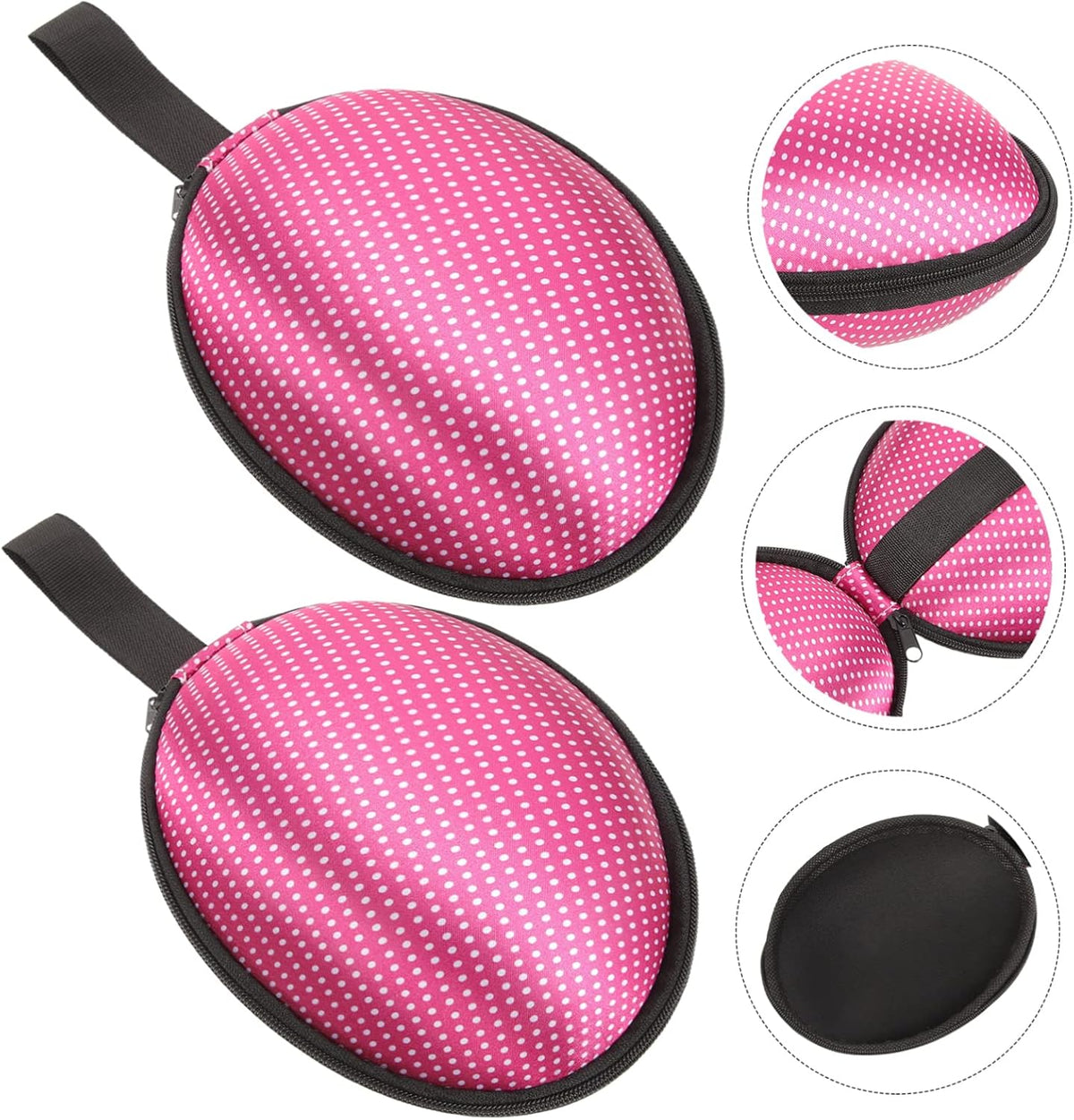 2Pcs Travel Organizer Bag Portable Underwear Storage Case Nylon Lingerie Pouch for Invisible Bras Compact Travel Accessory with Strap for Easy Carrying and Privacy