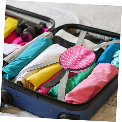 2Pcs Travel Organizer Bag Portable Underwear Storage Case Nylon Lingerie Pouch for Invisible Bras Compact Travel Accessory with Strap for Easy Carrying and Privacy