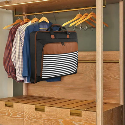 Garment Bags for Travel, Large Carry on Garment Bag for Business | Waterproof, Hanging Suit Luggage Bag, For Men Women, Wrinkle Free Suitcase, Cover For Shirts Dresses Coats, Strap, Black