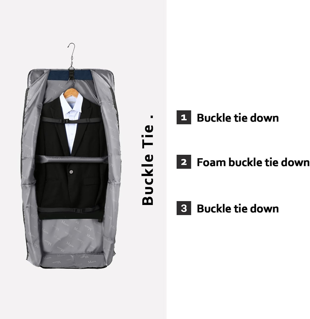 Garment Bags for Travel, Large Carry on Garment Bag for Business | Waterproof, Hanging Suit Luggage Bag, For Men Women, Wrinkle Free Suitcase, Cover For Shirts Dresses Coats, Strap, Black