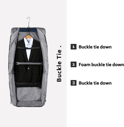 Garment Bags for Travel, Large Carry on Garment Bag for Business | Waterproof, Hanging Suit Luggage Bag, For Men Women, Wrinkle Free Suitcase, Cover For Shirts Dresses Coats, Strap, Black