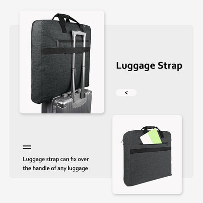Garment Bags for Travel, Large Carry on Garment Bag for Business | Waterproof, Hanging Suit Luggage Bag, For Men Women, Wrinkle Free Suitcase, Cover For Shirts Dresses Coats, Strap, Black