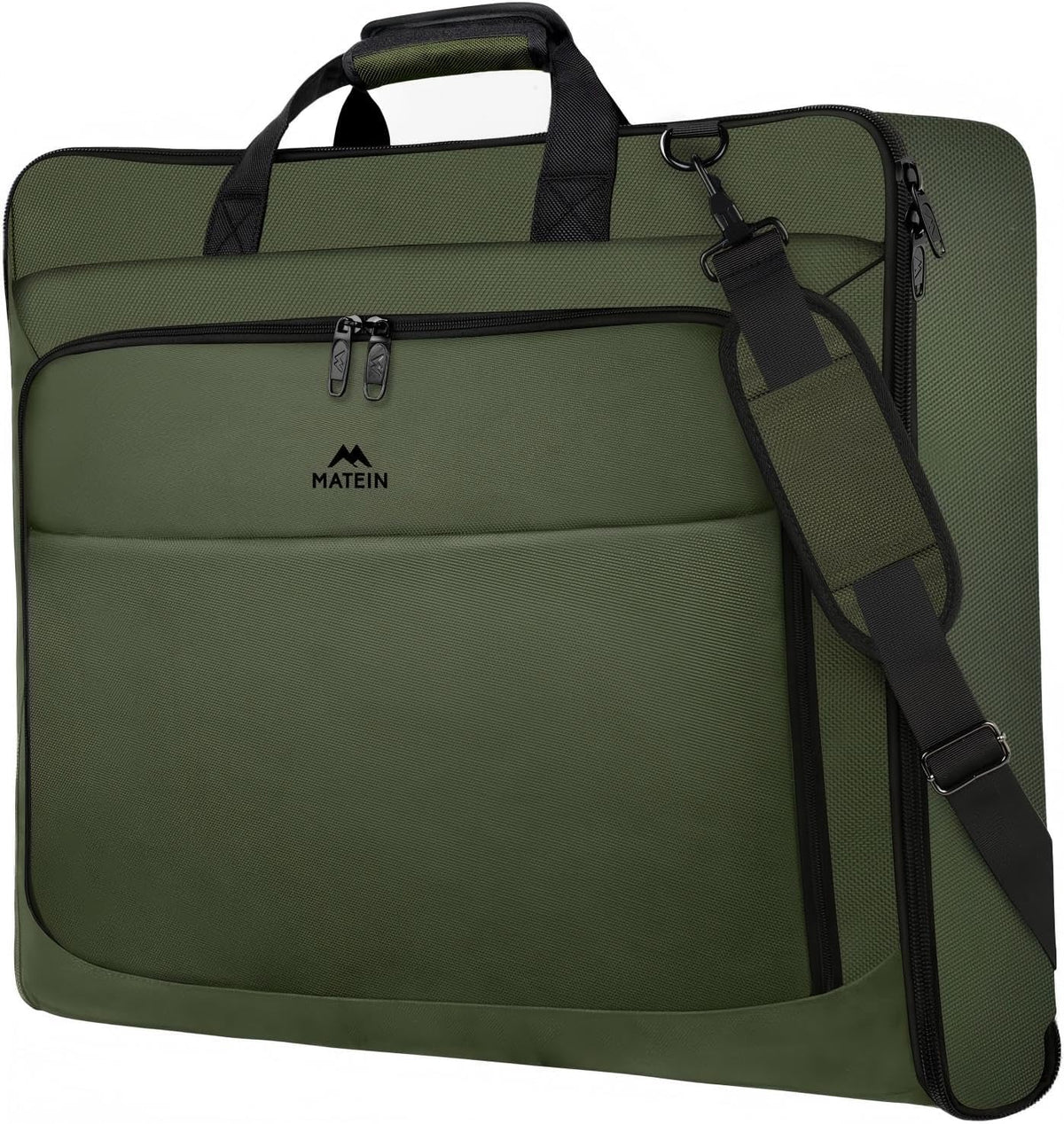 Garment Bags for Travel, Large Carry on Garment Bag for Business | Waterproof, Hanging Suit Luggage Bag, For Men Women, Wrinkle Free Suitcase, Cover For Shirts Dresses Coats, Strap, Black