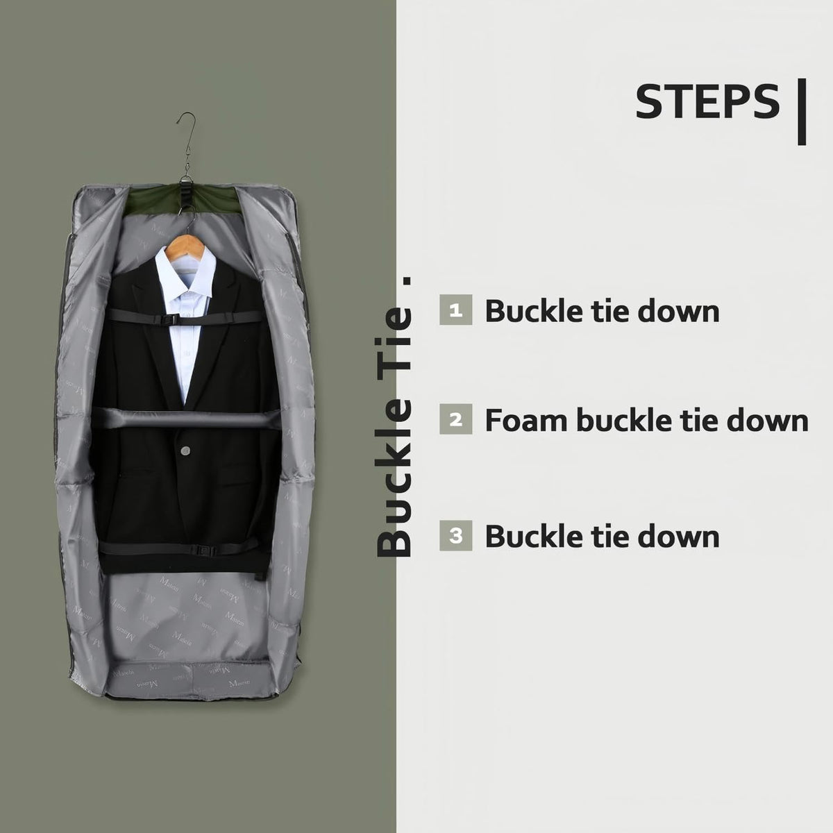 Garment Bags for Travel, Large Carry on Garment Bag for Business | Waterproof, Hanging Suit Luggage Bag, For Men Women, Wrinkle Free Suitcase, Cover For Shirts Dresses Coats, Strap, Black