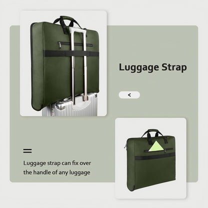 Garment Bags for Travel, Large Carry on Garment Bag for Business | Waterproof, Hanging Suit Luggage Bag, For Men Women, Wrinkle Free Suitcase, Cover For Shirts Dresses Coats, Strap, Black