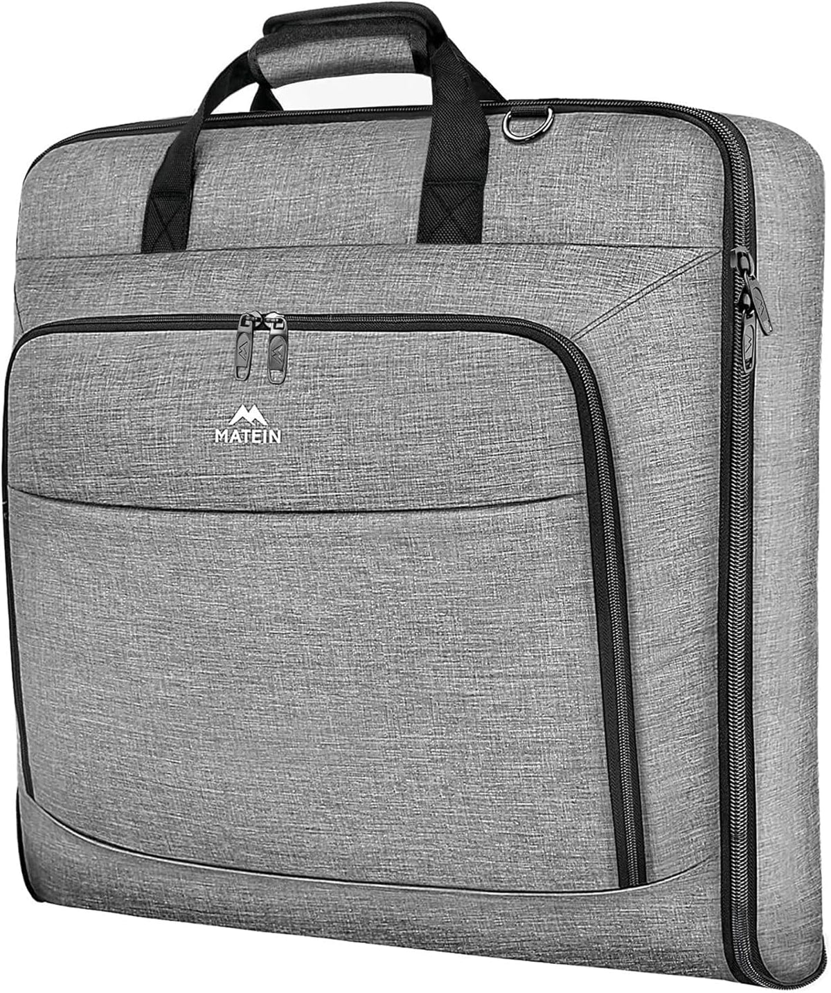 Garment Bags for Travel, Large Carry on Garment Bag for Business | Waterproof, Hanging Suit Luggage Bag, For Men Women, Wrinkle Free Suitcase, Cover For Shirts Dresses Coats, Strap, Black