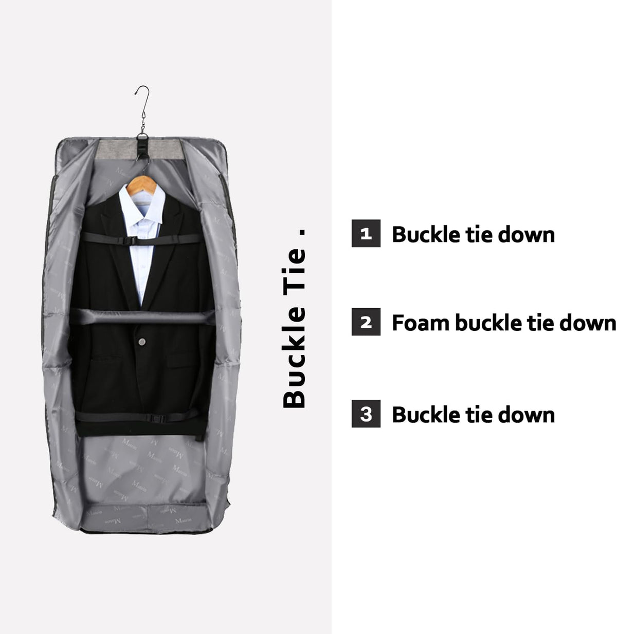 Garment Bags for Travel, Large Carry on Garment Bag for Business | Waterproof, Hanging Suit Luggage Bag, For Men Women, Wrinkle Free Suitcase, Cover For Shirts Dresses Coats, Strap, Black