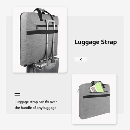 Garment Bags for Travel, Large Carry on Garment Bag for Business | Waterproof, Hanging Suit Luggage Bag, For Men Women, Wrinkle Free Suitcase, Cover For Shirts Dresses Coats, Strap, Black