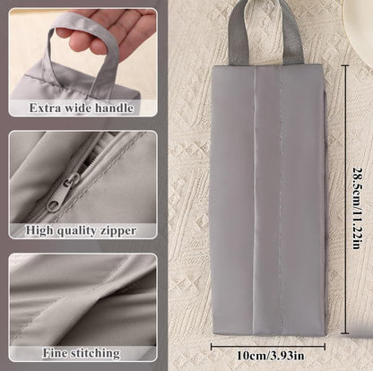 Travel Underwear Organizer, Clothing and Toiletries Pouch (Beige + Gray)