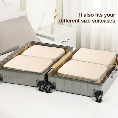 Clothes Storage Bag, 19L Compression Storage Bags for Sweater, Closet, Sheet Storage Organizer with Window Handle, Compression Packing Cubes Space Saver Storage Bags with Zipper