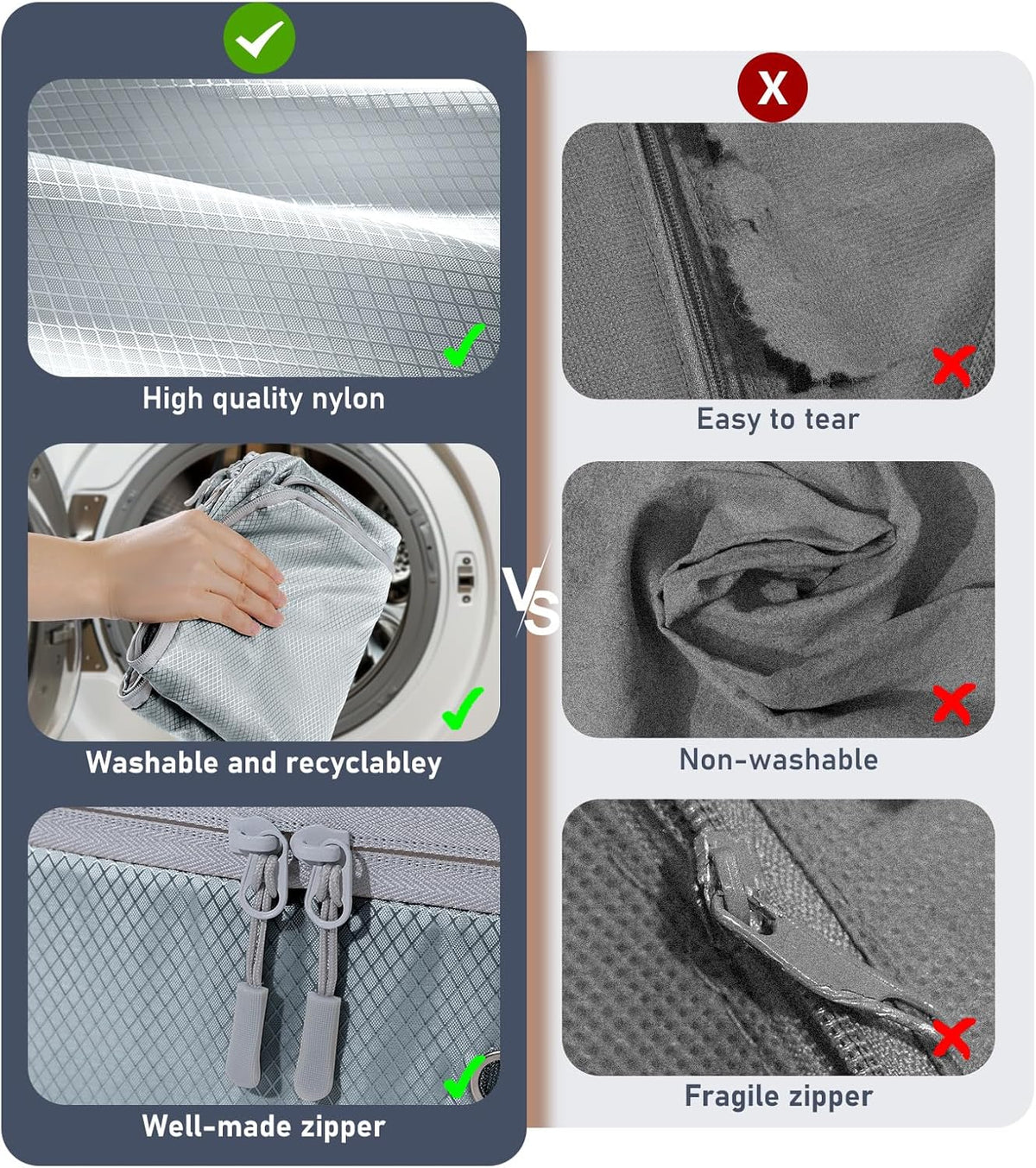 Clothes Storage Bag, 19L Compression Storage Bags for Sweater, Closet, Sheet Storage Organizer with Window Handle, Compression Packing Cubes Space Saver Storage Bags with Zipper