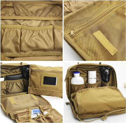 Tactical Toiletry Bag for Men, 9.5" Hanging Dopp Kit Shaving Hygiene Bag for Traveling Bathroom