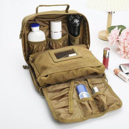 Tactical Toiletry Bag for Men, 9.5" Hanging Dopp Kit Shaving Hygiene Bag for Traveling Bathroom