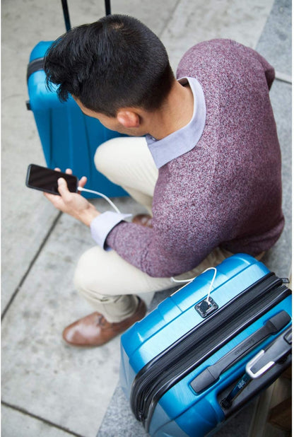 Centric 2 Hardside Expandable Luggage with Spinner Wheels, Caribbean Blue, Carry-On 20-Inch