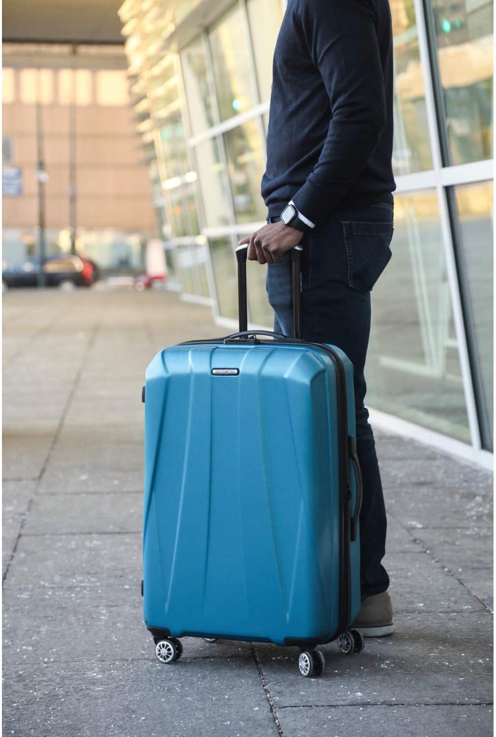 Centric 2 Hardside Expandable Luggage with Spinner Wheels, Caribbean Blue, Carry-On 20-Inch