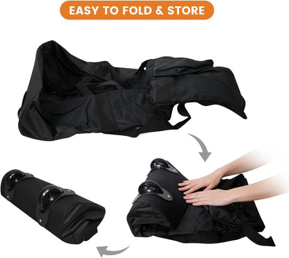 2 Pack Heavy Duty Moving Bags with Wheels, 29" Foldable Rolling Duffle Bag, 900D Oxford | Shoulder Strap | Waterproof Packing Bags, Duffel Bag, Dorm Moving Bags for Moving/Traveling/Camping