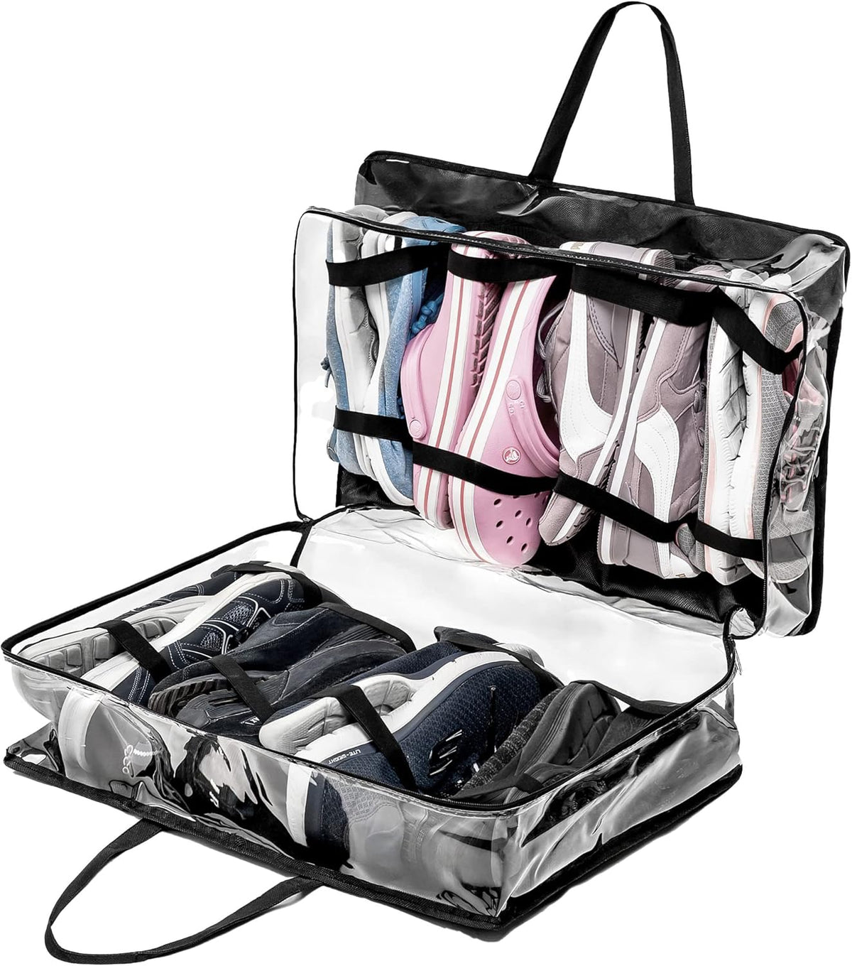 Shoe Travel Bag for 8 Pairs of Shoes - Travel Shoe Organizer - Portable Luggage Multiple Shoes Carrier Sneaker Bag - Shoe Storage Case
