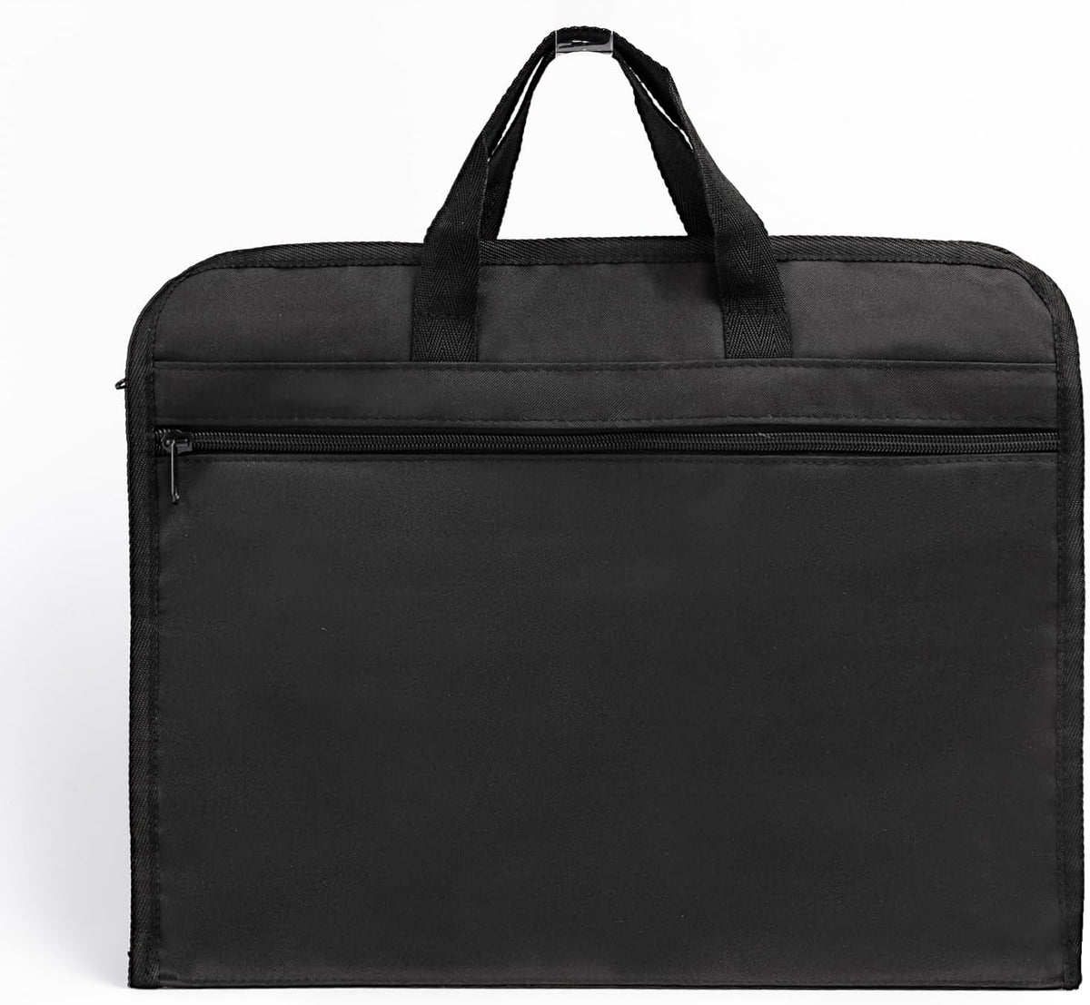 12x15 in Large Zipper Pouch with Handle, A4 Foldable Lightweight Waterproof Oxford Document Storage Bag, File Organizer for Office Travel Books Papers Filing Folder – 1 Pack (Black)
