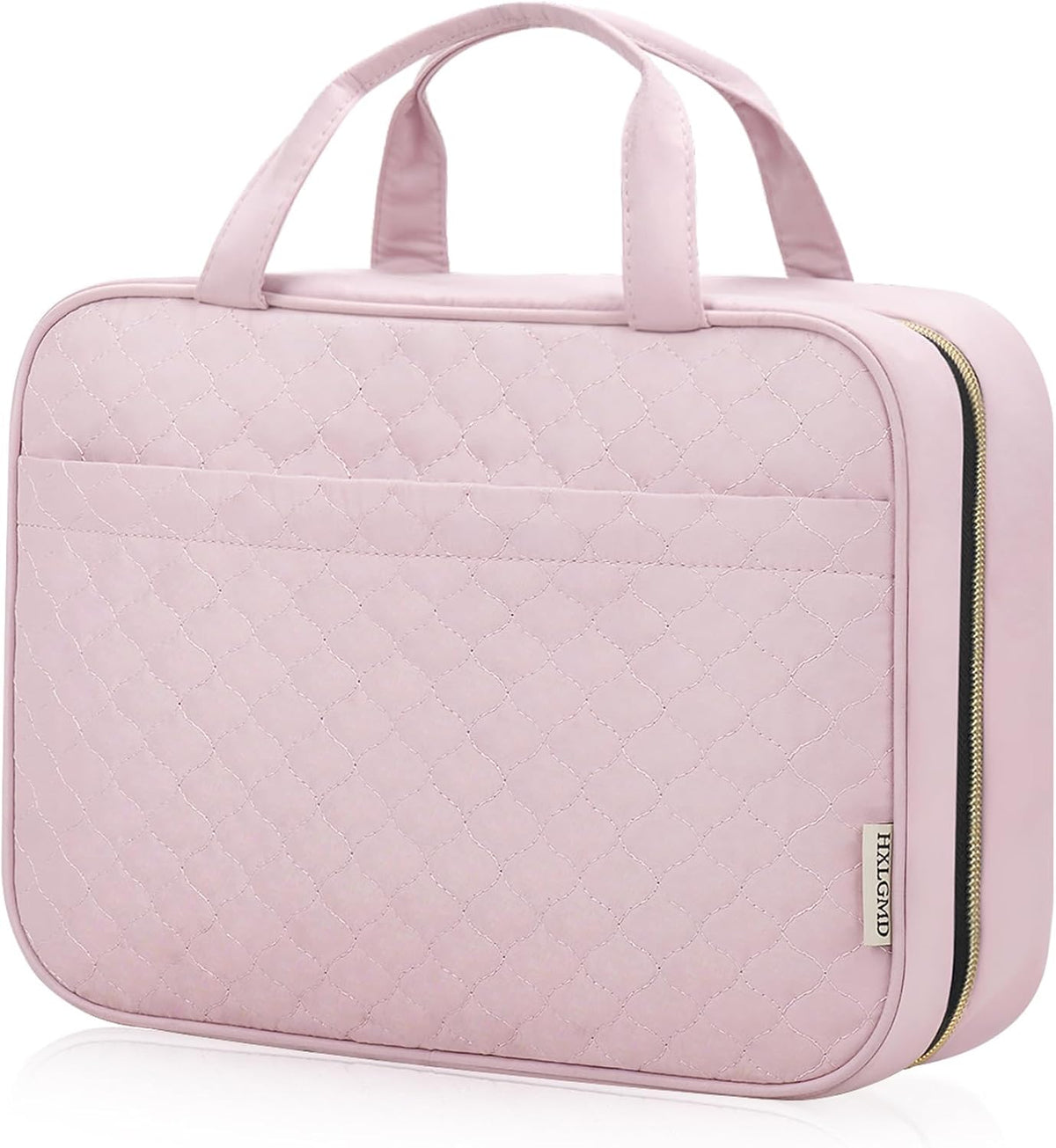 Travel Size Toiletry Bag for Women, Portable Cosmetic Bag with Hanging Hook, Travel Essentials Water-resistant Makeup Organizer for Accessories, Shampoo, Full-size Container, Toiletries