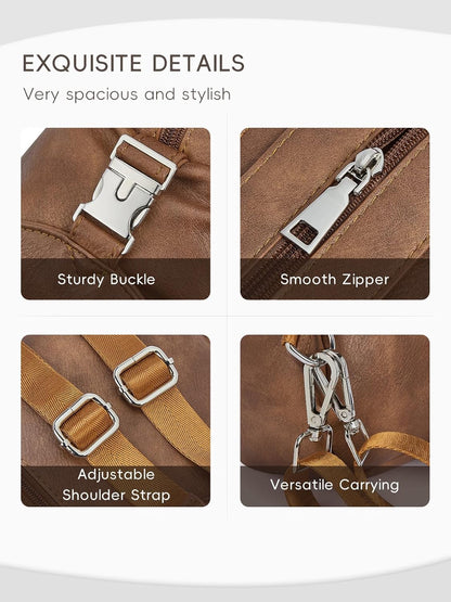 Sling Bag for Women Leather Women's Backpack Small Convertible Backpack Purse Crossbody Bag for Travel