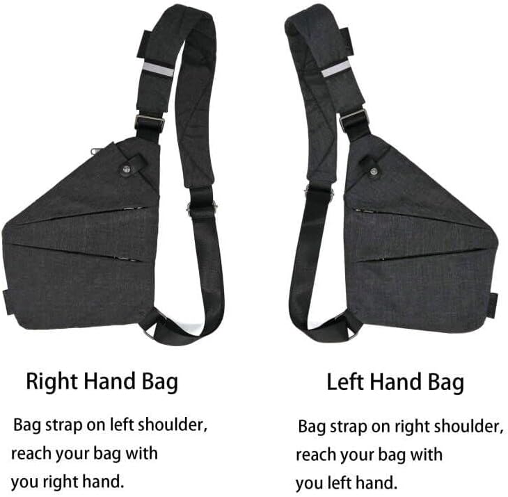Hiking Sling Bag Anti-Thief Crossbody Personal Pocket Bag for Men Chest Bag Travel Casual Shoulder Backpack Travel