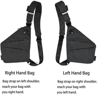 Hiking Sling Bag Anti-Thief Crossbody Personal Pocket Bag for Men Chest Bag Travel Casual Shoulder Backpack Travel