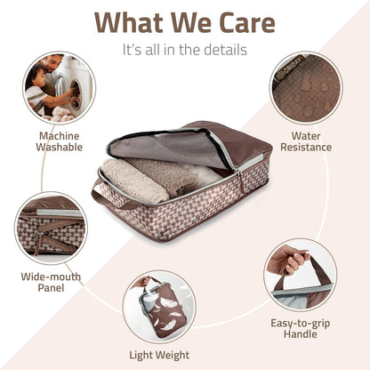 Set of 8 compression packing cubes for travel accessories- Expandable bags for clothing, toiletry, backpacks, organizing essentials (Holiday)