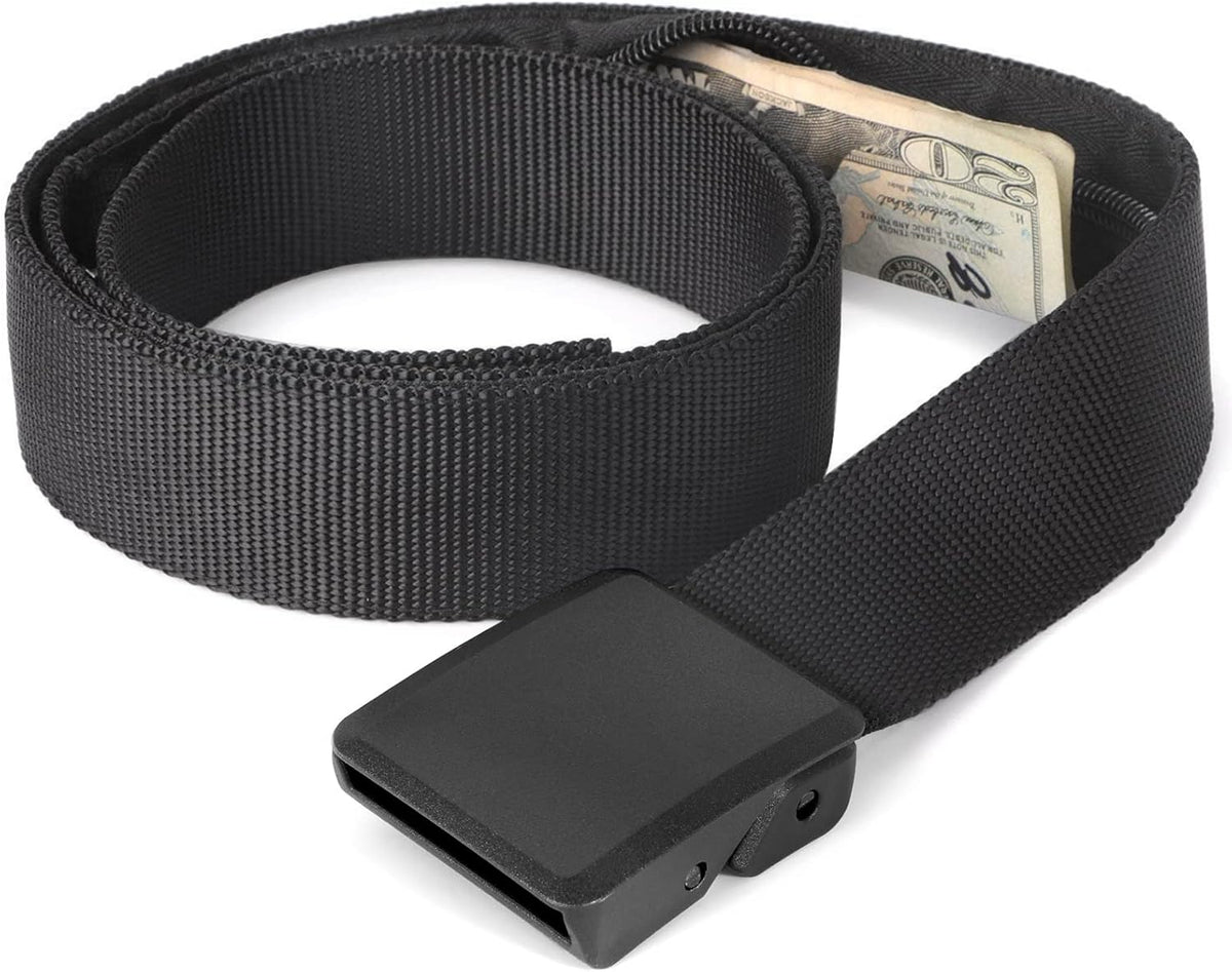 Travel Security Money Belt with Hidden Money Pocket - Cashsafe Anti-Theft Wallet Unisex Nickel free Nylon Belt