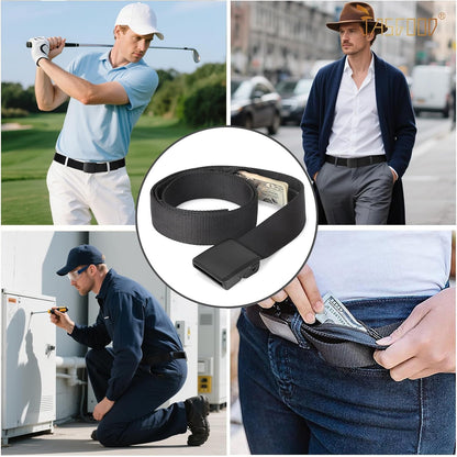 Travel Security Money Belt with Hidden Money Pocket - Cashsafe Anti-Theft Wallet Unisex Nickel free Nylon Belt