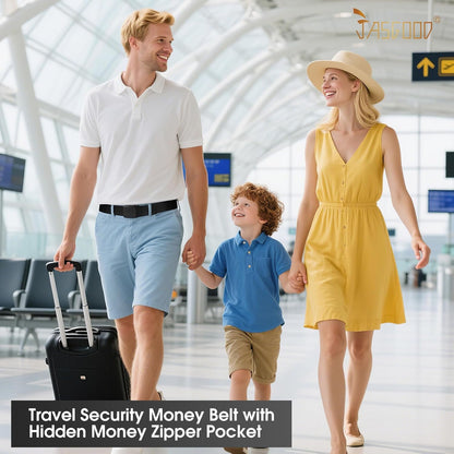 Travel Security Money Belt with Hidden Money Pocket - Cashsafe Anti-Theft Wallet Unisex Nickel free Nylon Belt