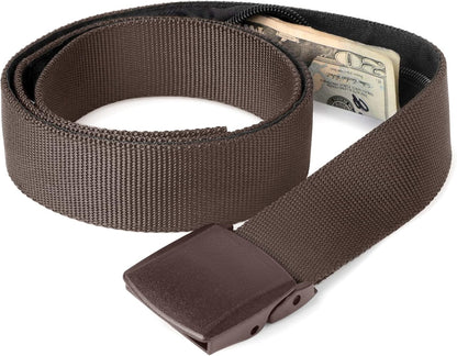 Travel Security Money Belt with Hidden Money Pocket - Cashsafe Anti-Theft Wallet Unisex Nickel free Nylon Belt