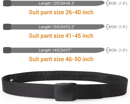 Travel Security Money Belt with Hidden Money Pocket - Cashsafe Anti-Theft Wallet Unisex Nickel free Nylon Belt