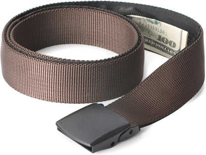 Travel Security Money Belt with Hidden Money Pocket - Cashsafe Anti-Theft Wallet Unisex Nickel free Nylon Belt