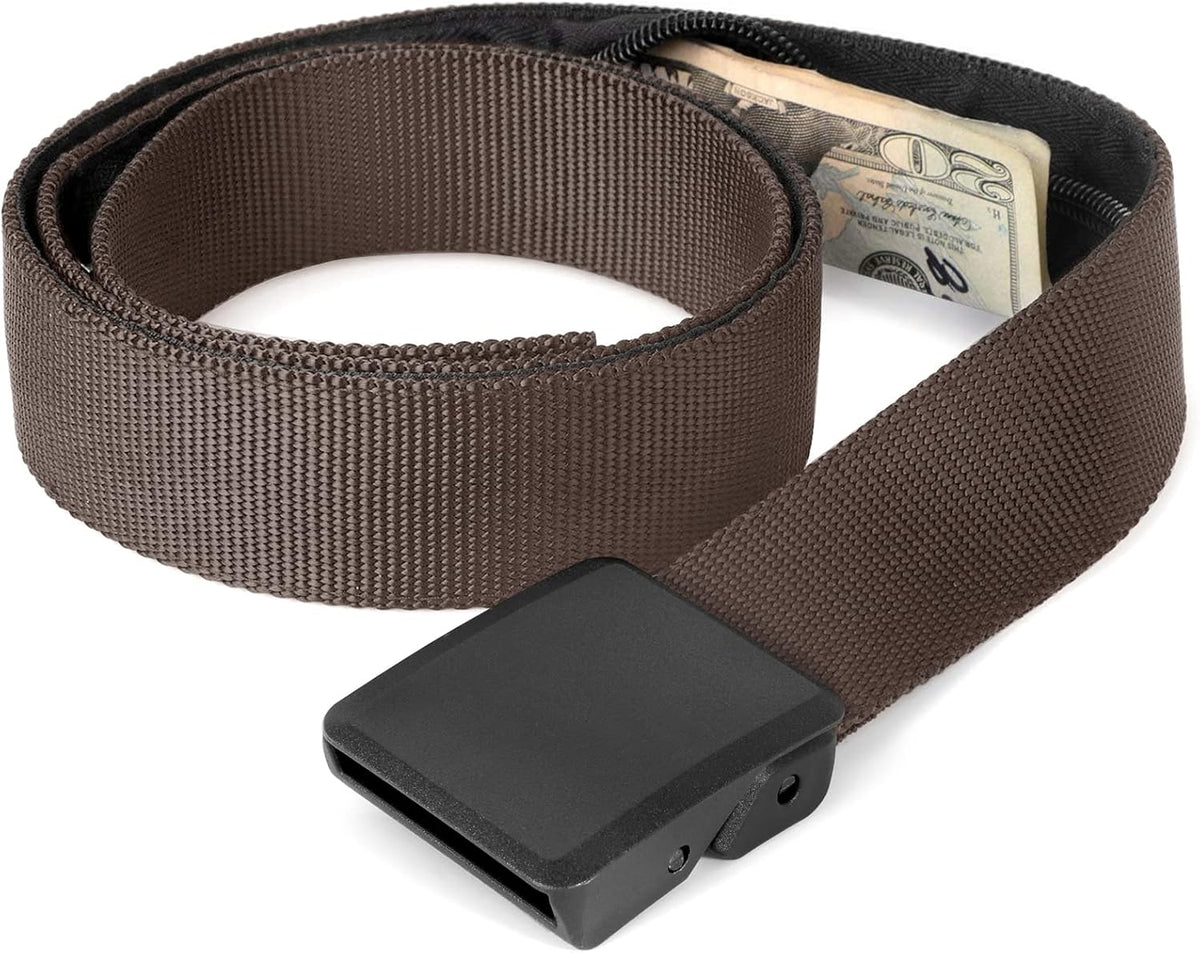 Travel Security Money Belt with Hidden Money Pocket - Cashsafe Anti-Theft Wallet Unisex Nickel free Nylon Belt