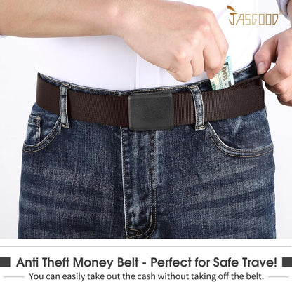 Travel Security Money Belt with Hidden Money Pocket - Cashsafe Anti-Theft Wallet Unisex Nickel free Nylon Belt