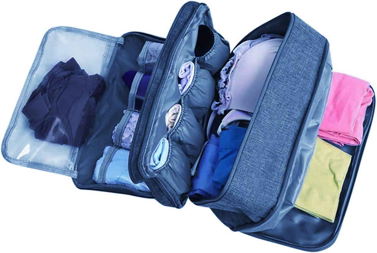 Portable Underwear Bra Storage Bag Waterproof Travel Organizers Multi-Layer Toiletry Packing Cube