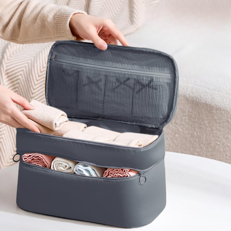 Portable Underwear Bra Storage Bag Waterproof Travel Organizers Multi-Layer Toiletry Packing Cube