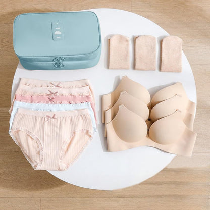 Portable Underwear Bra Storage Bag Waterproof Travel Organizers Multi-Layer Toiletry Packing Cube