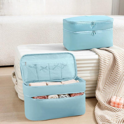 Portable Underwear Bra Storage Bag Waterproof Travel Organizers Multi-Layer Toiletry Packing Cube