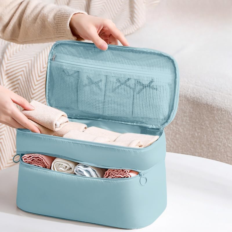 Portable Underwear Bra Storage Bag Waterproof Travel Organizers Multi-Layer Toiletry Packing Cube