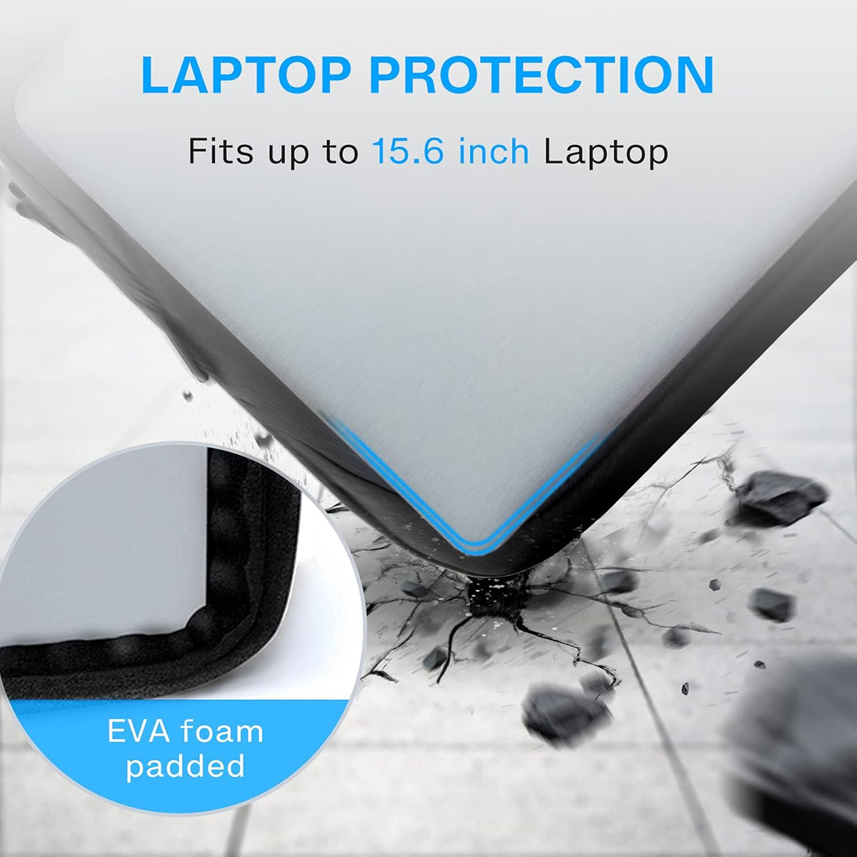 17.3 Inch Laptop Bag Expandable Computer Bag Briefcase, Black | Men Women Laptop Shoulder Bag,Work Bag Business Travel Office