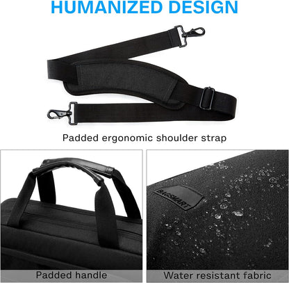 17.3 Inch Laptop Bag Expandable Computer Bag Briefcase, Black | Men Women Laptop Shoulder Bag,Work Bag Business Travel Office