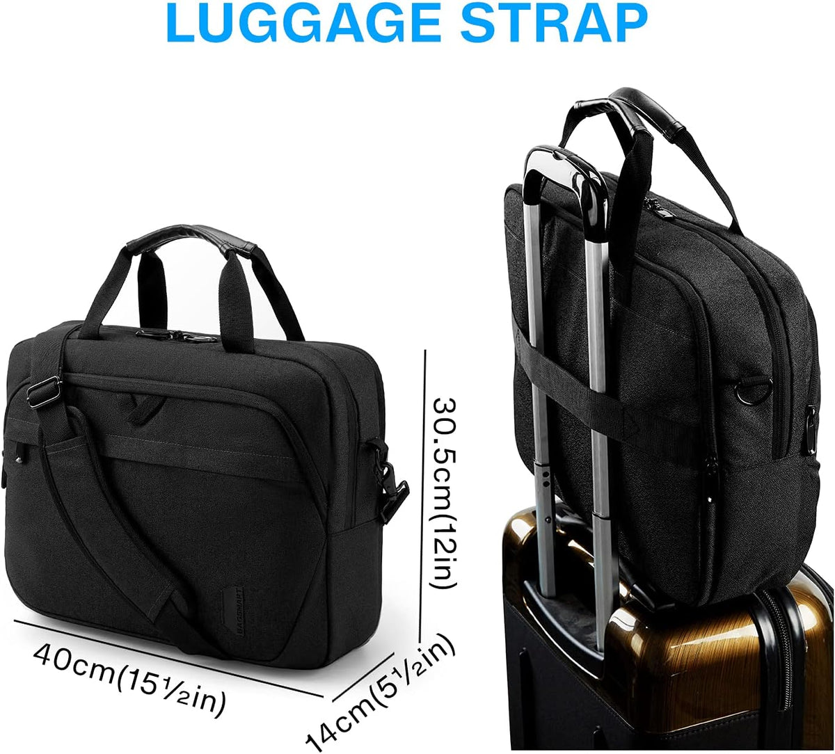 17.3 Inch Laptop Bag Expandable Computer Bag Briefcase, Black | Men Women Laptop Shoulder Bag,Work Bag Business Travel Office