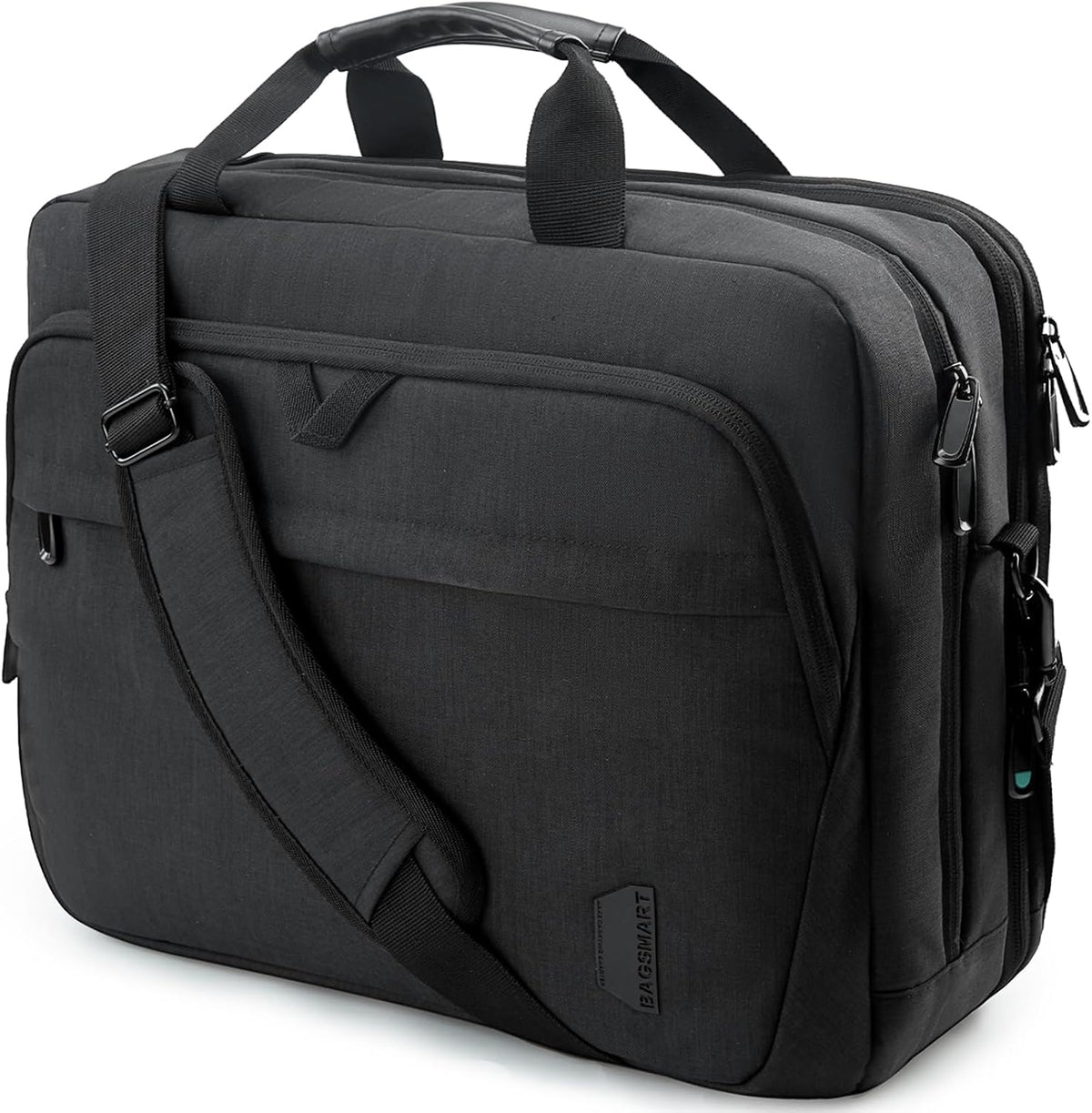 17.3 Inch Laptop Bag Expandable Computer Bag Briefcase, Black | Men Women Laptop Shoulder Bag,Work Bag Business Travel Office