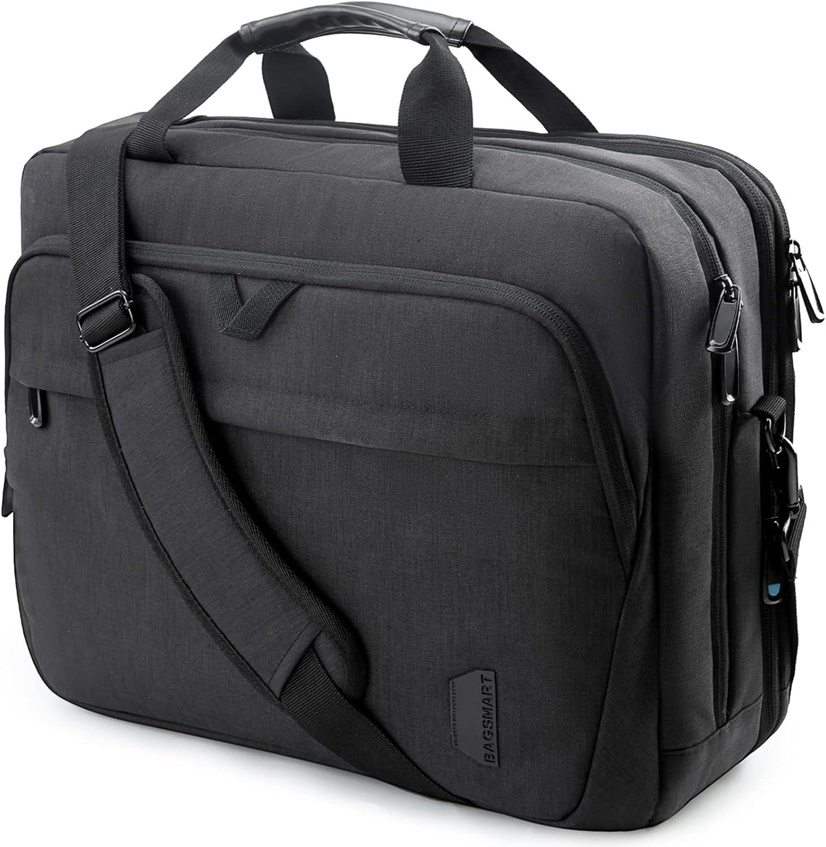 17.3 Inch Laptop Bag Expandable Computer Bag Briefcase, Black | Men Women Laptop Shoulder Bag,Work Bag Business Travel Office