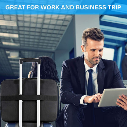 17.3 Inch Laptop Bag Expandable Computer Bag Briefcase, Black | Men Women Laptop Shoulder Bag,Work Bag Business Travel Office
