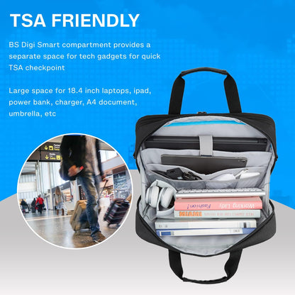 17.3 Inch Laptop Bag Expandable Computer Bag Briefcase, Black | Men Women Laptop Shoulder Bag,Work Bag Business Travel Office
