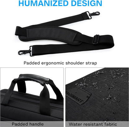 17.3 Inch Laptop Bag Expandable Computer Bag Briefcase, Black | Men Women Laptop Shoulder Bag,Work Bag Business Travel Office